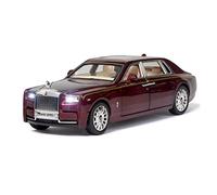YCNXEB Model Car For Rolls Royce Phantom 1 24 Alloy Diecast Car Model With Sound And Light For Adults Display Ornaments Classic Cars Collectible(Red)