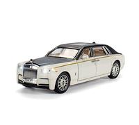 YCNXEB Model Car For Rolls Royce Phantom 1 24 Alloy Diecast Car Model With Sound And Light For Adults Display Ornaments Classic Cars Collectible(White)