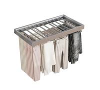 YCOVSFP Retractable Pull-out Trouser Rack Drawer With Built-in Wardrobe Basket, Perfect For Drying Clothes Above The Washing Machine(564-614mm)