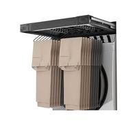 YCOVSFP Wardrobe Pull-out Basket, Multifunctional Concealed Clothes Rack For Washing Machine Drying, Load Capacity 35 Kg(85-120cm)