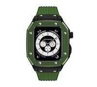 YCQYM Alloy Watch Case Strap For Series 8 7 6 5 4 SE 45mm 42mm 44mm Luxury Metal Rubber Stainless Steel Business casual style watch Strap