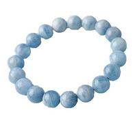 YCQYM Aquamarine Bracelet Women ice Species raw Gemstone Blue Natural Crystal Bangle