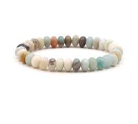 YCQYM Bracelet for Men Navy, Crystal Agate Bracelet Agate Elastic Cylinder Smooth Natural Stone Beads Nature Stone for Women Graduation Jewelry
