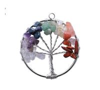 YCQYM Charm Jewelry Natural Crushed Stone Life Tree Pendant Pure Hand Lucky Tree Necklace