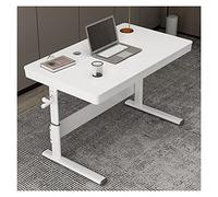 YCQYM Computer Desk Home Study Lifting Table Standing Office PC Desk Height-adjustable Manual Lifting Writing Workstation Desk with Drawer Minimalist Gaming Table Home Office Desk (Grey 0.8 meters)