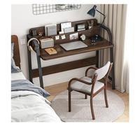 YCQYM Computer Desk Small Desk Bedroom Student Writing Desk Household Corner Table Laptop Desk with Storage Compartment, Stable Steel Frame Laptop Desk (Brown 100 * 55 * 91cm)