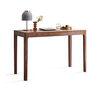 YCQYM Computer Desk Walnut Computer Desk, Notebook Learning Workbench with Drawers, Small Office Solid Wood Table (120x56x75cm)