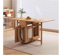 YCQYM Extendable Folding Dining Table Set with Storage and Chairs, Space-Saving Drop Leaf for Small Spaces in Dining Room and Kitchen