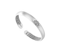 YCQYM Fengshui Bangle Adjustable Heart Sutra Bracelet, Retro Buddhist Amulet Cuff Bracelets for Wealth Luck Happiness, Gifts for Men Women