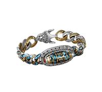 YCQYM Fengshui Nine-eyed Dzi Bead Six-Words Bracelet Bring Luck and Prosperity, Buddhist Amulet Bracelets, Lucky Creative Fengshui Jewelry for Men and Women