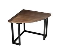YCQYM Gaming Desk Wooden Corner Desk Studying Writing Desk Triangular Desktop PC Laptop Desk Household Pine Corner Table with Non-Slip Adjustable Feet Mat, Brown Office Desk (23.6 inches)