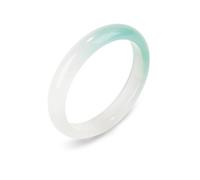 YCQYM Gradient Chalcedony &Blue Agate Jadeite Bracelet for Women Bangle - Olive Green, Ice Texture, Birthday Gift for Wife