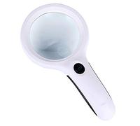 YCQYM Handheld Magnifier 20X Magnifying Glass with Light Magnifying Mirror with Storage Bag and Lens Cleaning Cloth Magnifying Lens for Learning Reading Fault Finding