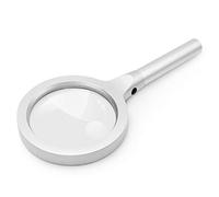 YCQYM Handheld Magnifier with Light Magnifying Glass Brightness Adjustable Magnifying Mirror Metal Frame Magnifying Lens for Learning Reading Fault Finding