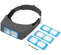 YCQYM Headband Magnifier, Handheld Digital Magnifier, Head-Mounted Magnifying Glass, Double Lens Head-Mounted Headband Reading Wearing Loupe 4 Magnifications Tools, for Close Work, Jewellery Loupe,