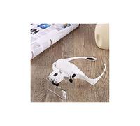 YCQYM Headband Magnifier,Head MountLighted Magnifying Glasses,5Pcs 2LED Head Lamps Lens Interchangeable Headband Magnifier Glasses 1.0X/1.5X/2.0X/2.5X/3.5X Magnifications Magnifying Glas