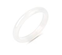 YCQYM Jadeite Bangle Bracelet, Ice White Chalcedony Slim Lychee Frost Round Style, Present for Wife Valentine's Day
