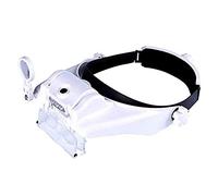 YCQYM Magnifier,1.5X 2X 2.5X 3X 3.5X 8X Lighted Head Magnifying Glasses Visor Headset with Light Headband Magnifier Loupe Hands- for Close Work,Crafts,Reading,Repair,Jewelry 4 Interch
