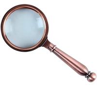 YCQYM Magnifier,Portable,Handheld,Grip,Desktop Enlarge Mirror,Metal Handheld Old Man Reading Magazines, Newspapers Aids Magnifiers 15X Hd Optical Old Man Reading Aids Magnifier