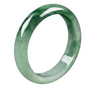 YCQYM Natural Green Jade Bangle Bracelet for Women Girls with Jade Handmade Luck Bracelets Bangles with Jewelry Box,55-56mm