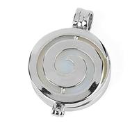 YCQYM Necklace Reiki Natural Stone Spiral Locket Pendants Aromatherapy Essential Oil Diffuser Necklaces Crystal ing Jewelry Gifts (Size : Turquoise)