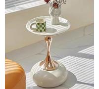 YCQYM Pedestal Side Table,Drink Table with Weighted Base,Small Round Side Table for Small Spaces,Martini & Cocktail Pedestal End Table for Living Room,RVs,Home Office (Black, 21.65 * 13.7")
