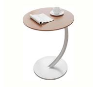 YCQYM Round Side Table, Coffee Table for Living Room, Mobile Table with Steel Frame, nightstand, Easy to Assemble, for Living Room, Bedroom, Balcony B