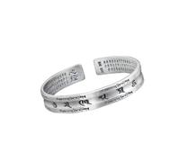 YCQYM Vintage Six-Words Bracelet, Fengshui Heart Sutra Buddhist Amulet Bangle Bring Luck and Prosperity, Lucky Creative Fengshui Decor for Men and Women