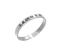 YCQYM Vintage Six-Words Bracelet, Fengshui Heart Sutra Buddhist Amulet Bangle Bring Luck and Prosperity, Lucky Creative Fengshui Decor for Men and Women