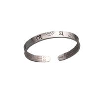 YCQYM Vintage Six-Words Bracelet, Fengshui Heart Sutra Buddhist Amulet Bangle Bring Luck and Prosperity, Lucky Creative Fengshui Decor for Men and Women