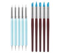 YCSHIPO 10Pcs Silicone Clay Sculpting Tools Set, Double-Ended Rubber Tip Clay Carving & Painting for Pottery Sculpture Fondant Craft