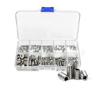 YCSHIPO 200 Pcs Grub Screws Thread Repair Kit, Stainless Steel Metric Thread Inserts, M3-M8 Assortment for Various Applications