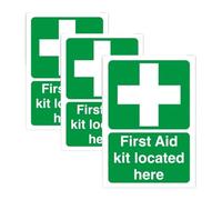 YCSHIPO First Aid Kit Signs [Pack of 3], Safety Stickers 15 x 20 cm