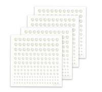 YCSHIPO Stick on Pearls, Self Adhesive Back Pearl Stickers, Flat Back Round Beads Assorted Sizes for Face, 660 Pcs