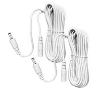 YCSONLY 2 PCS DC5.5 x2.1MM Revolving Mother Extension Line Has Low Resistivity, Making it Suitable for Low-Voltage DC Electrical Equipment Such as Home Security Camera, LED Light Strips