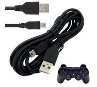 YCSONLY 3m Mini USB Cable for PS3 Controller, USB 2.0 Type-A to Mini-B 5-Pin Charging & Data Transfer Cable with Magnetic Ring, Extra Long Cable for PS3 Slim, PS Move, GoPro, Cameras, MP3 Players