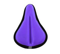 YcsRnn 1 Pack Bike Seat Cover, Bike Seat Cushion, Padded Bike Seat, Gel Seat for Bike, Comfy Bike Seat Kids Bicycle Seat Pad, Non Slip Silicone & Memory Foam Cushion (Purple)