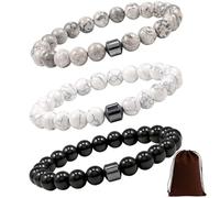 YcsRnn 4 Piece Sobriety Bracelet Set for Adults, Adjustable Comfort Fit for Daily Wear, Black White Gray Minimalist Recovery Support