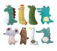 YcsRnn 8 Pcs Catnip Toys for Cats, Cute Animal Plush Cat Toys for Indoor Cats Adult, Kitten Cat Plush Chew Teeth Cleaning Toy, Interactive Kitten Kicker for Indoor Kitty for All Breeds