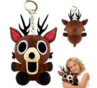YcsRnn 9-9 Nights in the Forest Plush Keychain, Deer Plush Keyring with Soft Texture, Ideal for Home Decoration and Car Interior Accessory, Collectible Plush Toy for Gift Giving