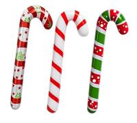 YcsRnn Candy Cane Christmas Decorations, Set of 3 Large 88x27cm PVC Holiday Decor, Classic Red and White Striped Candy Canes for Indoor Outdoor Xmas Party Decorating