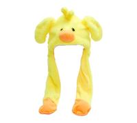 YcsRnn Duck Hat, Chicken Hat, Funny Hats for Adults with Moving Ears, Animal Costume Adult for Parties, 55 cm Size