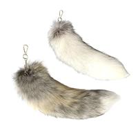 YcsRnn Fox Tail Set, Animal Tail Accessory, Tails Keychain, Furry Tail for Cosplay, Wolf Tail and Cat Tail Design, Gear Collection