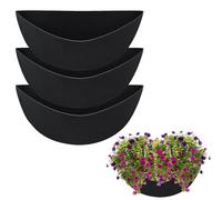YcsRnn Hanging Basket Liner, Half Moon Hanging Baskets, Basket Liners for Wall Planters, 16 Inch Hanging Basket Liners, Liners for Hanging Baskets, Plant Liner, Half Round Wall Planter