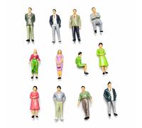 YcsRnn Mini People Figures, Miniature People Figures for Model Railway Layout Enhancement, Architectural Building Decoration, Photography Scene Staging, 1:50 Scale Colourful Figures 36 mm Height