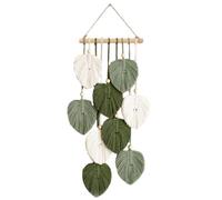 YcsRnn Room Decor, Wall Art for Living Room and Bedroom, Bohemian Style Macrame Wall Hanging, Handmade Woven Tapestry with 25 cm Wooden Stick, Aesthetic Home Decoration for Various Spaces