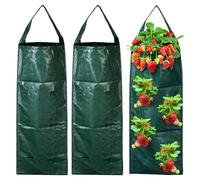 YcsRnn Strawberry Planter, Hanging Strawberry Planter with Tomato Planter Design, Space-Saving Vertical Gardening Solution for Balconies and Apartments, 60x25 cm Grow Bags