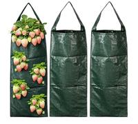 YcsRnn Strawberry Planter, Tomato Planter, Hanging Planter with Tomato Grow Bag, Strawberry Plants Outdoor Ready to Plant UK, Grow Bags for Tomatoes, 60 x 25 cm