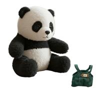 YcsRnn Weighted Panda Plush, Panda Teddy for Emotional Support, 2-Piece Set with Soft Hug Design for Stress Relief and Comfort, Green panda Plush with Adjustable Strap (23 cm)