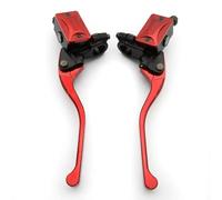 YCSYHQM 50cc-300cc 100cc 80cc Scooter ATV Motorcycle Hydraulic Clutch Brake Levers Master Cylinder Set For Yamaha For HONDA For Suzuki For Kawasaki-red
